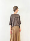 "CALME" ロゴ5部袖Tシャツ