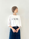 "CALME" ロゴ5部袖Tシャツ